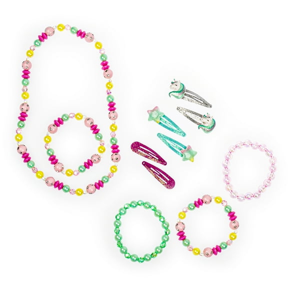Claire's Tween Colorful Accessory Bundle, Holiday Gifts, Jewelry and Hair Clips