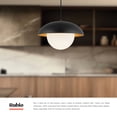 thumbnail image 3 of PD522016MBOP-Alora Lighting-Rubio - 1 Light Pendant-10.5 Inches Tall and 16 Inches Wide   Matte Black Finish with Opal Matte Glass, 3 of 7