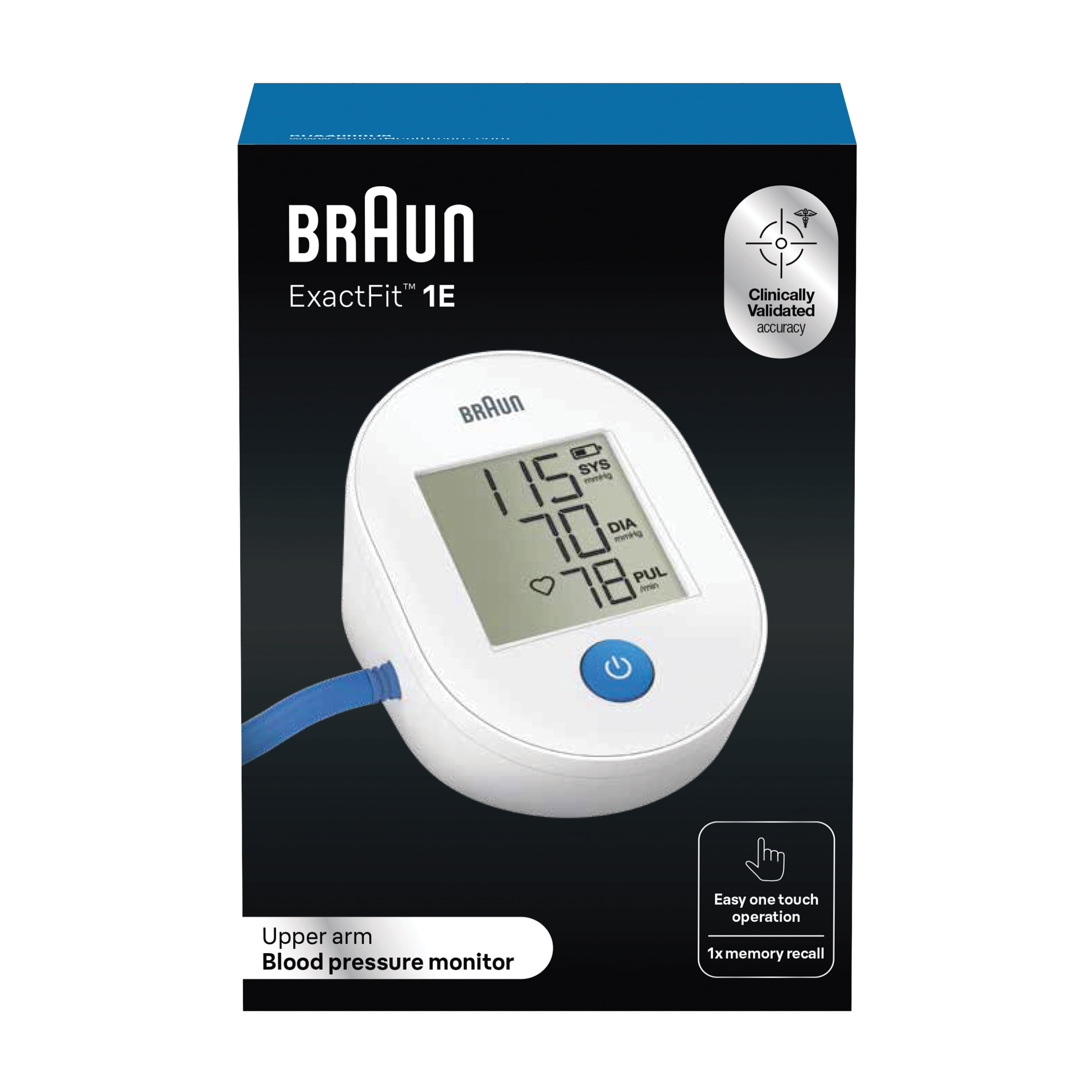 Braun ExactFit 1E Upper Arm Blood Pressure Monitors for Home Use, FSA & HSA Eligible, BUA4000US