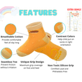 thumbnail image 3 of Beaniara 4 Pairs Anti Slip Silicon Grip Socks, 3 Sizes For 1-7 Years Baby, Toddler, Kid (Yellow, S), 3 of 8