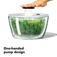 thumbnail image 2 of OXO Good Grips Glass Salad Spinner, Large/6.22 Quart, Clear, 2 of 2