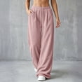 thumbnail image 6 of Mifsaly Women's Corduroy Casual Pants Wide Leg Baggy Sweatpants Fall Winter Drawstring Waist Workout Athletic Outfits with Pockets, 6 of 9