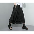 thumbnail image 5 of Women's Loose Fit Wide Leg Pants with Side Pockets for Casual Lounge Wear Culottes Style GY2416 Black L, 5 of 5