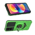 thumbnail image 2 of Case for TCL K24 /K23 /50 LE Case w/Tempered Glass Screen Protector [Military Grade] Ring Car Mount Kickstand Hard Phone Case Green, 2 of 6