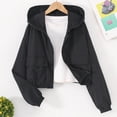 thumbnail image 5 of Purcolt Girls UPF 50+ Hoodies Lightweight Sun Protection Long Sleeve Full Zip Up Jackets Breathable Comfortable Loose Fit Hooded Coat with Pockets, 5 of 9