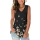 thumbnail image 2 of ICHUANYI Clearance Women's Fashion Solid Color V-neck Comfortable Loose T-shirt Sleeveless Blouse Casual Tops(Black, XL) ICHUANYI WER2023081002154, 2 of 6