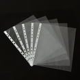 thumbnail image 5 of 100Pcs A4 Plastic Punched Pockets Folders Filing 11 Holes Loose Leaf Documents Sheet Protectors Transparent Folder Bag, 5 of 5