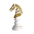 thumbnail image 2 of Figura de resina, estatua de ajedrez internacional, decoración de mesa para interiores, ajedrez Caballo, 2 of 9