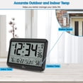 thumbnail image 4 of Reloj atómico WallArge con temperatura interior y exterior de 8.5 pulgadas, 4 of 7
