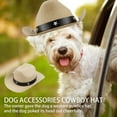 thumbnail image 4 of Small Dog Cat Western Costume Hat Bandana Set - Adjustable Mini Pet Dress Up Accessories, 4 of 19
