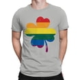 thumbnail image 2 of Rainbow Shamrock LGBTQ+ Pride and St. Patricks Day Blend Men's T-shirt, 2 of 3