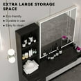 thumbnail image 2 of DreamCurship Wall Mount Salon Stations, Barber Station with 3 Hair Dryer Holder, Beauty Salon Spa Equipment with 2 Drawers, 1 Storage Cabinet, Black, 2 of 8