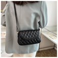 thumbnail image 4 of ZHAOCHENG Bolso cuadrado pequeño con textura, hilo bordado diagonal para dama, rombo, bolso a juego para mujer Bolso con cadena, 4 of 4