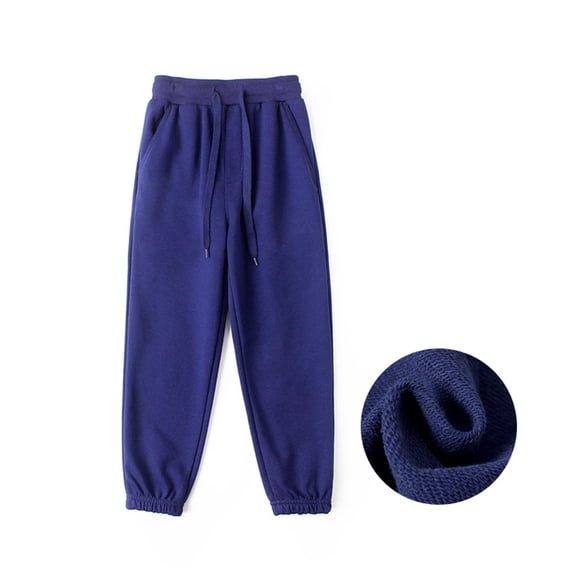 Girls Boys Jogger Sweatpants Blue Pants for Toddler Boy Drawstring Jogger Sweatpants with Pockets Boys Solid Pants Boys Athletic Pants 10-12 Years