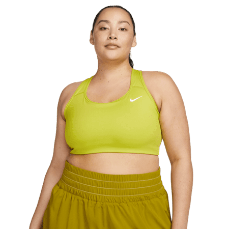 Nike Swoosh Women's Medium-Support Non-Padded Sports Bra 2X, Plus Size Bright Cactus