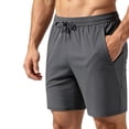 thumbnail image 2 of Men’s 7” Fishing Shorts UPF 50+ Lightweight Nylon Water Resistant Quick Dry for Hiking with Zipper Pocket Big and Tall Size L-5XL Dark Gray, 2 of 5