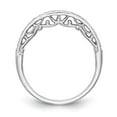 thumbnail image 2 of Solid 14k White Gold Diamond Wedding Band Ring Size 7 (.135 cttw.), 2 of 8