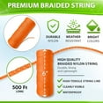 thumbnail image 2 of Braided Nylon String Gardening String 500 Feet Long Fluorescent Orange, 2 of 8