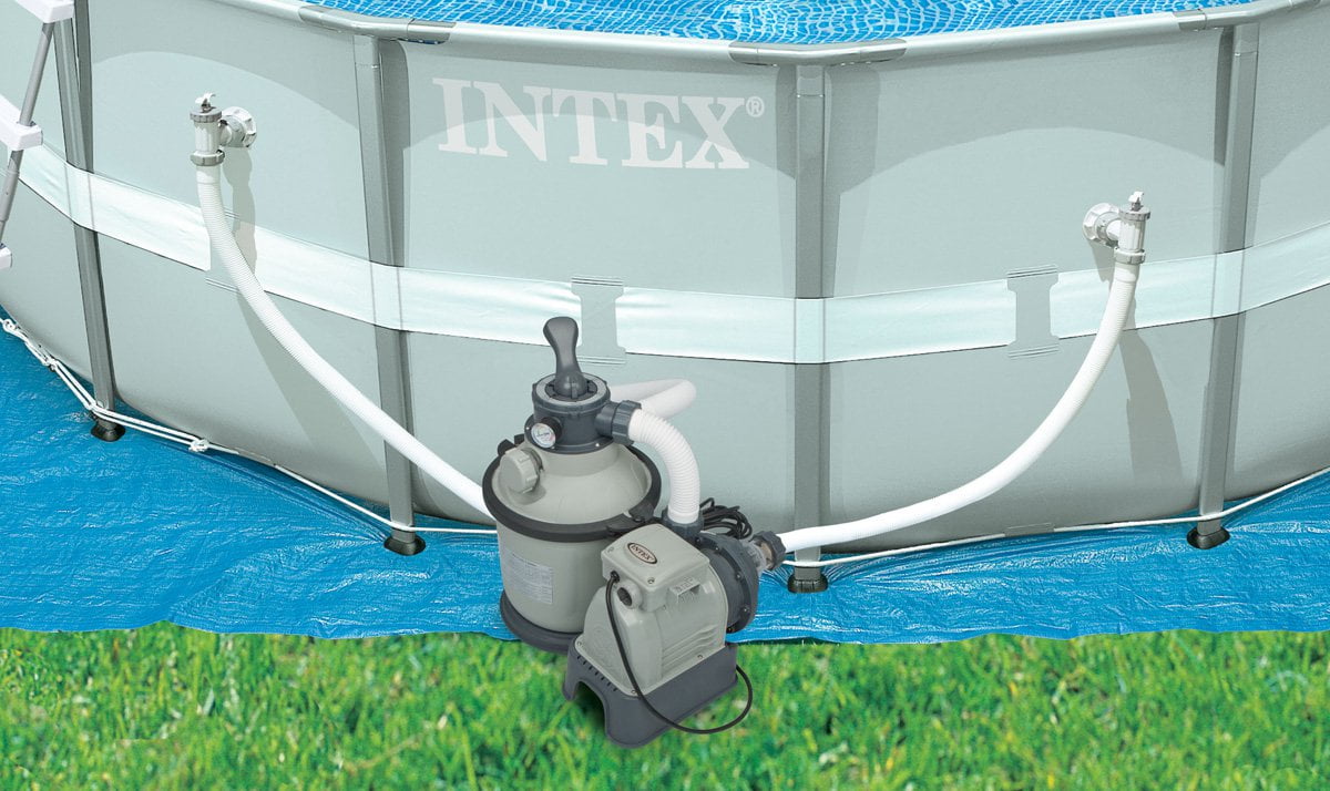 Intex 1200 GPH Krystal Clear Above Ground Pool Sand Filter Pump Set 26643EG 