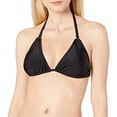 thumbnail image 1 of Smart & Sexy Women's Triangle Bikini Top, Black, Large, 1 of 2