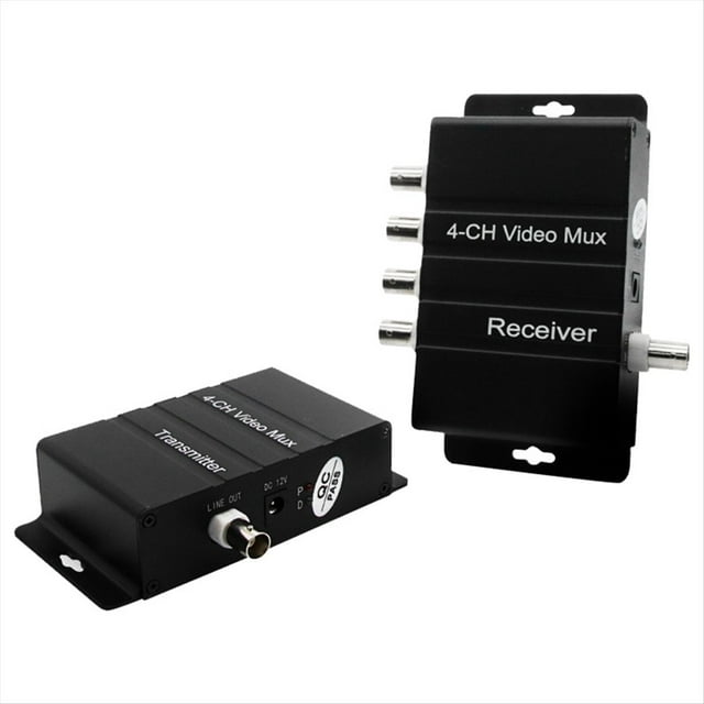 4 Channel Video Splitter, 4 Channel CCTV Video Multiplexer,Video Splitter with Analog Color Quad Processor,2 * video splitter,Black