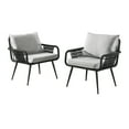 thumbnail image 2 of Alaterre Furniture All-Weather Outdoor 29" H Rope Chairs with Light Gray Cushions, Set of Two, 2 of 6