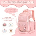 thumbnail image 2 of Soda Candy Backpacks with Anti-Theft Back Pocket, Lightweight School Backpack, Water Resistant Bookbag, Pink, 2 of 8