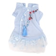 thumbnail image 1 of Falda Hanfu de estilo chino para mascotas, suave, elegante, transpirable, Pettiskirt para mascotas, perros, azul, L, 1 of 5