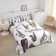 thumbnail image 4 of Saxophone Instrument King Down Comforter Retro Jazz Music Comforter Sets,Boys Girls Modern Mucical Notes Bedding Sets Vintage Piano Tromebone Pattern Bedding Comforter Sets, 4 of 7