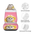 thumbnail image 4 of Picia A Funny Cat Print Waterproof Sweating Car Seat Cover for Post Gym Workout, Running, Beach and Hiking, Universal Fit Anti-Slip Bucket Seat Protector, 4 of 5