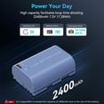 thumbnail image 2 of Batería de cámara SMALLRIG 2400mAh USB-C recargable LP-E6NH, 2 of 9