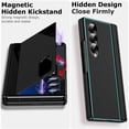 thumbnail image 3 of Funda YQODSZ para Samsung Galaxy Z Fold 4 con soporte, color negro, 3 of 7
