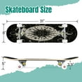 thumbnail image 2 of 31'' Complete Skateboard 7 Layer Canadian Maple Double Kick Deck Skateboards Vintage elegant draw sun night sky phase clouds Magic Esoteric Skate Board for Beginner Adult Gifts, 2 of 5