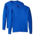 thumbnail image 1 of Hanes Men's Essentials Long Sleeve T-shirt Value Pack (2-pack), Deep Royal,2X Large, 1 of 9