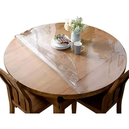 Zc5hao 42 Inch Clear Round Table Cover, Round Vinyl Table Top Covers