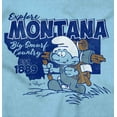 thumbnail image 2 of Montana MT Big Smurf Country Hiking Men's Graphic T Shirt Tees Brisco Brands S, 2 of 6