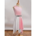 thumbnail image 4 of inhzoy Girls Liturgical Praise Dance Dress Asymmetrical Worship Costume Church Robe Tunic Light Pink 16, 4 of 8