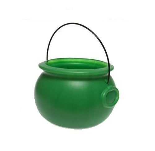 Lucky Leprechaun Pot Pot of Gold Pot Mardi Gras Halloween GIFTEXPRESS 8 Green Cauldron Kettle for St Patrick Day Plastic Cauldron