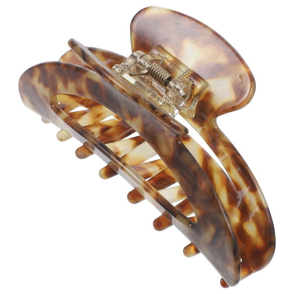ELAYARD Elegant Dark Brown Marble Hair Claw Clip Jumbo Style for Party and Daily Use