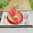 thumbnail image 4 of Binwennn Dinner Table Set Easter Bunny Egg Pattern Linen Print Kitchen Dining Room Insulated Decorative Placemat（5）, 4 of 7