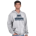 thumbnail image 4 of Dad Knows A lot Grandpa Everything Zip Hoodie Sweatshirt Men Brisco Brands S, 4 of 6