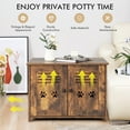 thumbnail image 4 of Gymax Cat Litter Box Enclosure Nightstand Cat House w/ Double Doors, 4 of 10