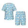 thumbnail image 1 of Balery Blue Popcorn Conjunto de Pijama Infantil de Manga Corta con Estampado – Ropa de Dormir de Algodón Suave-Medium, 1 of 6