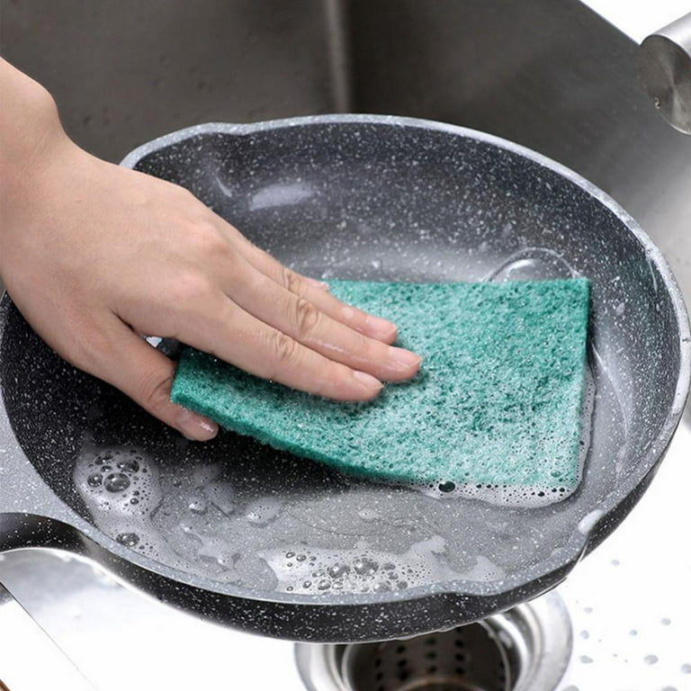 2 pcs Heavy Duty Stainless Steel Scrubbing Scour Sponges - Kitchen