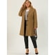 thumbnail image 3 of Women's Plus Size Winter Coats Elegant Notched Lapel Single Breasted Trench Coat Camel 3X, 3 of 7
