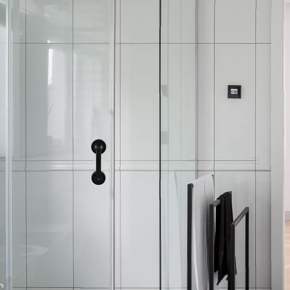 FOMIYES Black Plastic Bathroom Grab Bar Safety Handrail for Shower and Bathtub Support and Stability
