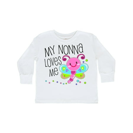 

Inktastic My Nonna Loves Me- cute dragonfly Gift Toddler Boy or Toddler Girl Long Sleeve T-Shirt