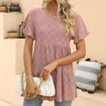 thumbnail image 4 of SMihono Hauts d'Été Décontractés pour Femmes, T-shirt Oversize à Manches Courtes et Col Rond pour Femmes 2023, 4 of 6