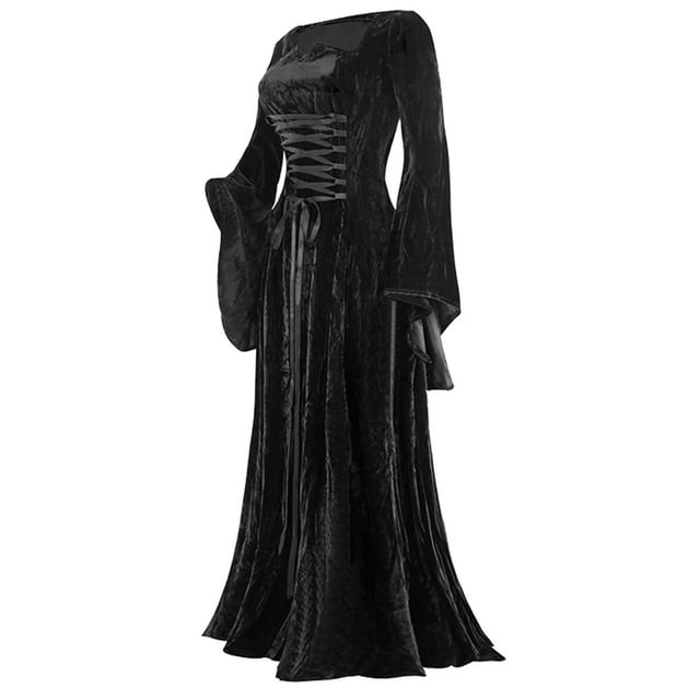 Vestido Retro Vestido Renacentista Medieval Cosplay Dresswomen El Vestido Largo de Vestidos Largos Vintage Vestido Longitud Odeerbi ODB113167