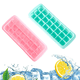 thumbnail image 1 of Caja de hielo con molde para cubitos de hielo, 2 uds., rejilla verde 24 + rejilla rosa 24 Adepaton CPB-US-CJZ169-5, 1 of 5